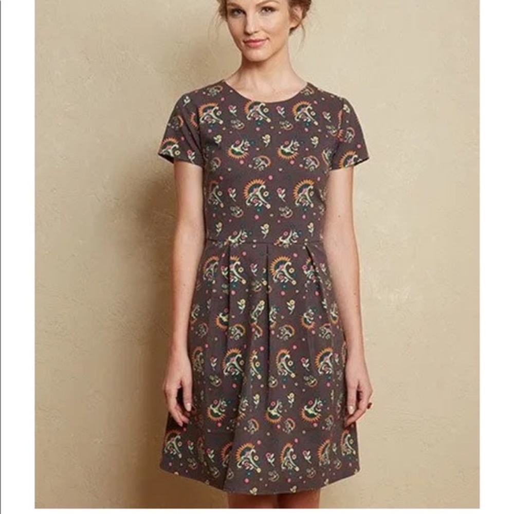 MATILDA JANE XS Brown Floral Maja Ponte Dress